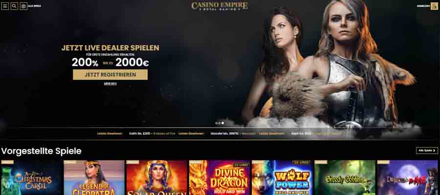 screenshot casino empire interface