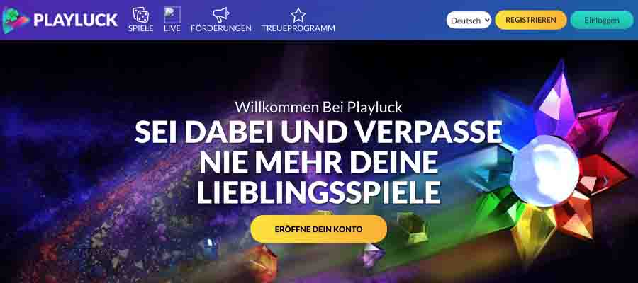 screenshot playluck casino bonus