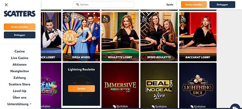 scatters casino online screenshot live games