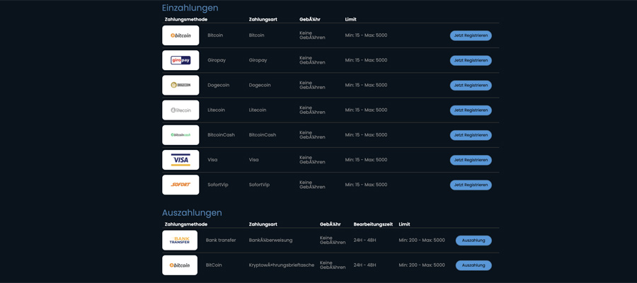 screenshot fireslots payment methods