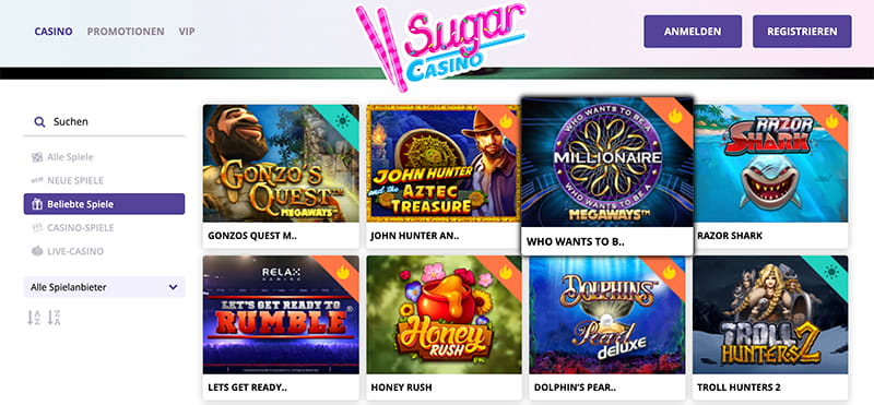 sugar casino online screenshot games