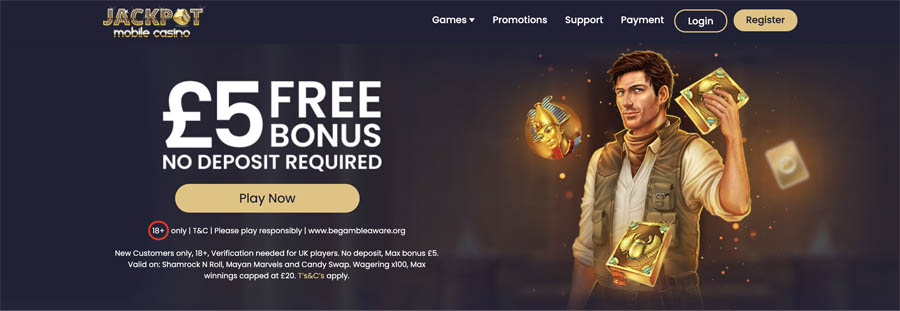 screenshot jackpot mobile casino bonus